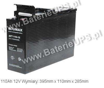 Akumulator 12V 110Ah ACUMAX AFT 110-12. 12 110 AGM.