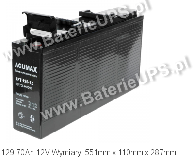 Akumulator 12V 129.7Ah ACUMAX AFT 125-12. 12 125 AGM.