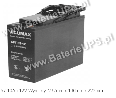 Akumulator 12V 57.1Ah ACUMAX AFT 55-12. 12 55 AGM.