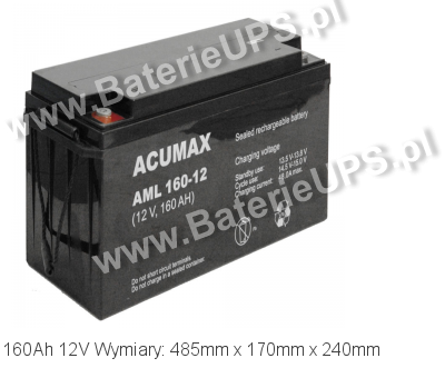 Akumulator 12V 160Ah ACUMAX AML 160-12. 12 160 AGM.
