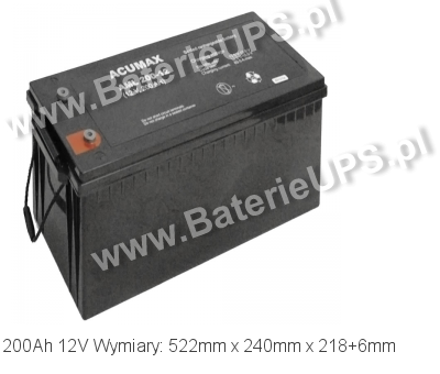 Akumulator 12V 200Ah ACUMAX AML 200-12. 12 200 AGM.