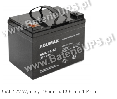 Akumulator 12V 35Ah ACUMAX AML 35-12. 12 35 AGM.