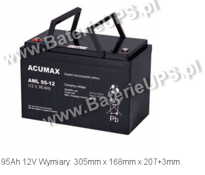 Akumulator 12V 95Ah ACUMAX AML 95-12. 12 95 AGM.