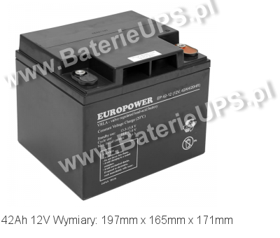 Akumulator 12V 42Ah EUROPOWER EP 42-12. 12 42 AGM. Akumulator 12V 42Ah EUROPOWER EP 42-12. 12 42 AGM.