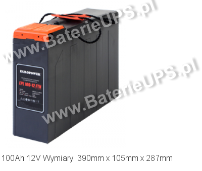 Akumulator 12V 100Ah EUROPOWER EPL100-12 FTN. 0 12 AGM.