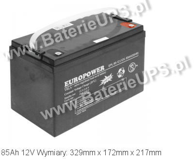 Akumulator 12V 85Ah EUROPOWER EPL 85-12. 12 85 AGM.