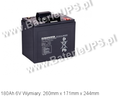 Akumulator 6V 180Ah EUROPOWER EPS 180-6. 6 180 AGM.