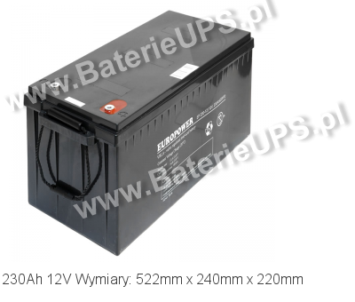 Akumulator 12V 230Ah EUROPOWER EPS 230-12. 12 230 AGM.