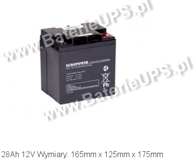 Akumulator 12V 28Ah EUROPOWER EPS 28-12W. 12 28 AGM.