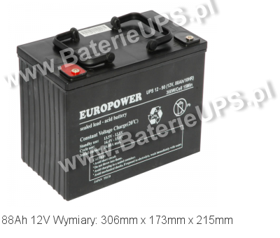 Akumulator 12V 88Ah EUROPOWER UPS 12-90. 90 12 AGM.